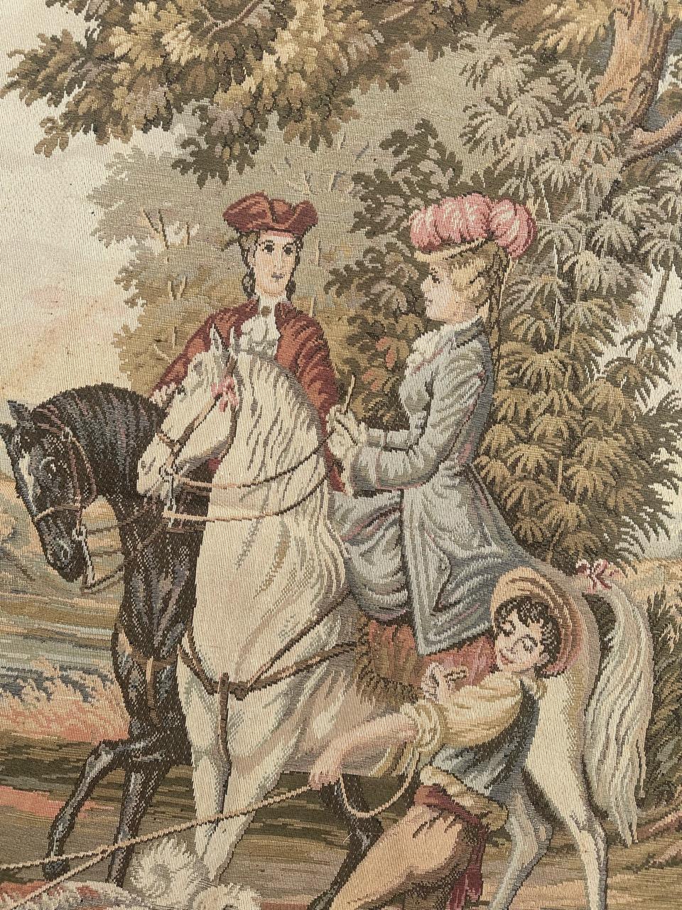 Bonito Tapiz Jacquard Francés Estilo Aubusson siglo XX en venta