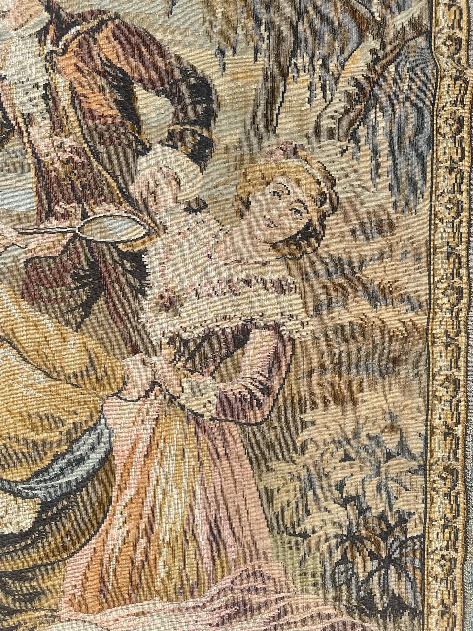 Bonito Tapiz Jacquard Francés Estilo Aubusson Lana en venta