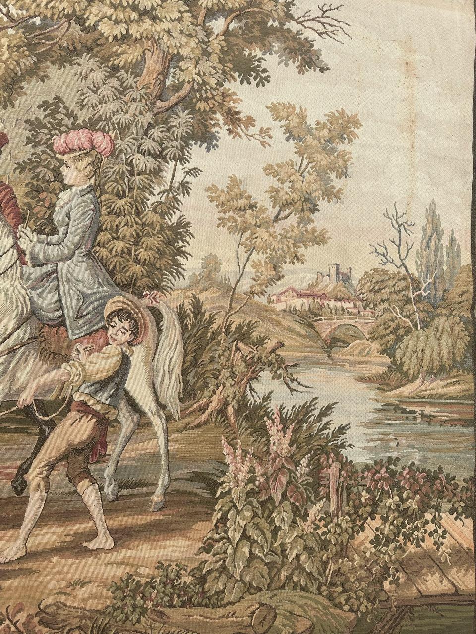 Bonito Tapiz Jacquard Francés Estilo Aubusson en venta 1