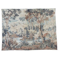 Vintage Nice French Aubusson Style Jacquard Tapestry 
