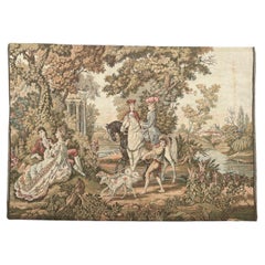 Vintage Nice French Aubusson Style Jacquard Tapestry 