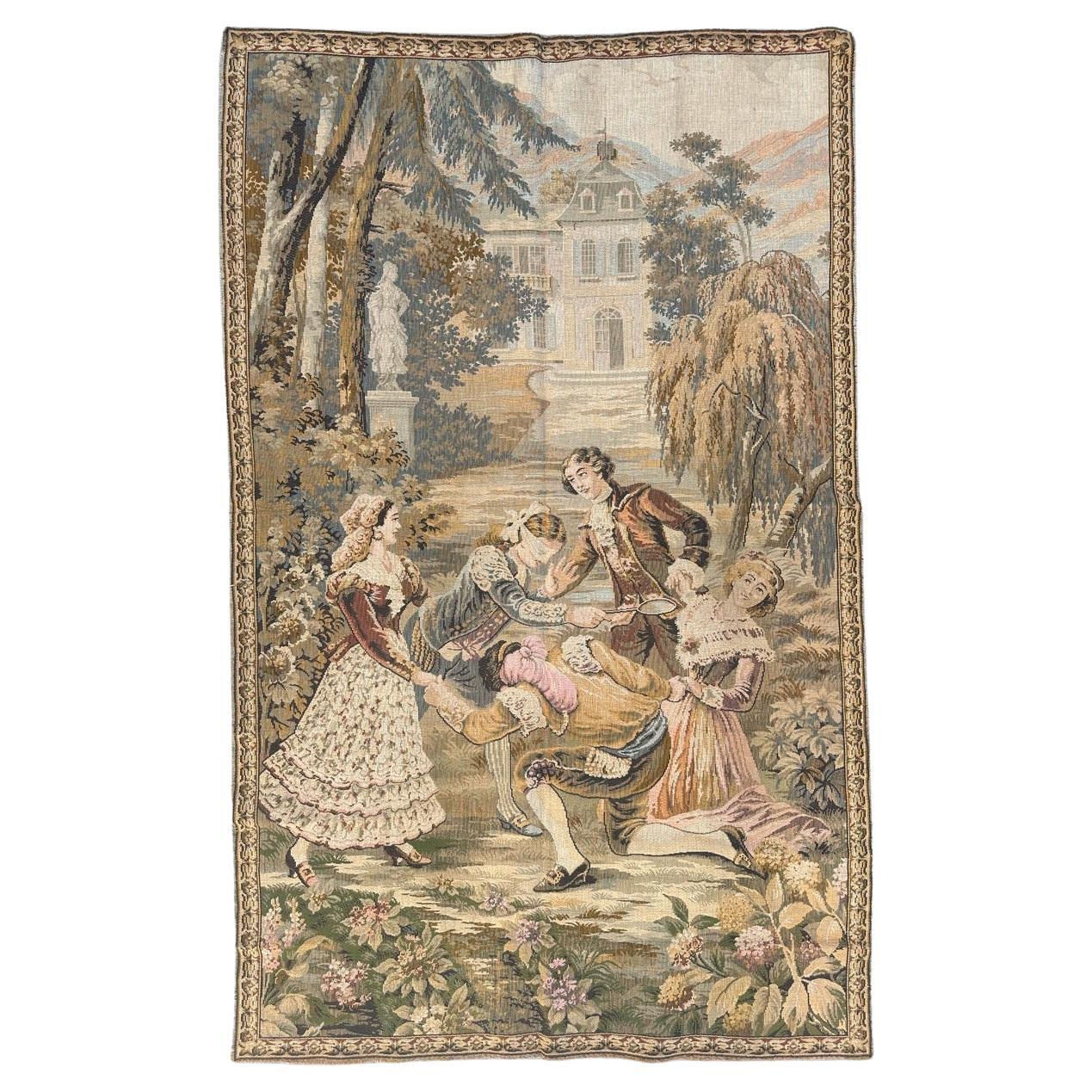 Bonito Tapiz Jacquard Francés Estilo Aubusson