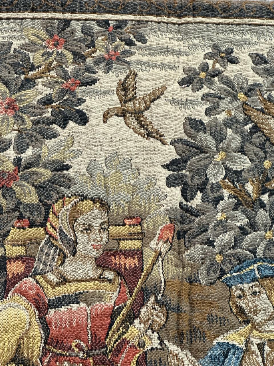 Schöner französischer Aubusson-Stil Jacquard-Wandteppich Mittelalterliches Design 