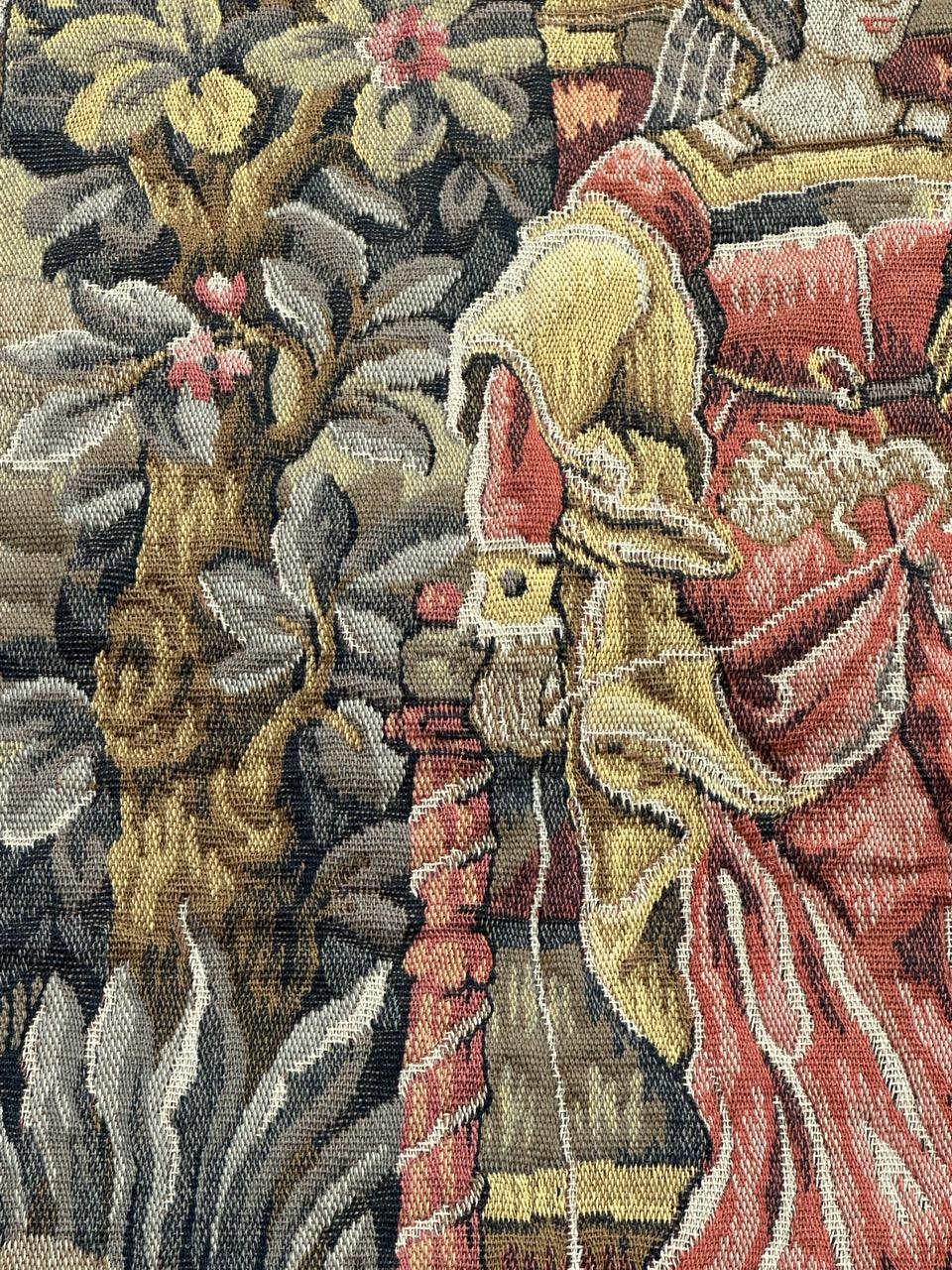 Schöner französischer Aubusson-Stil Jacquard-Wandteppich Mittelalterliches Design 