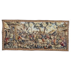 Nice French Aubusson Style Jacquard Tapestry "the Flemish festival"