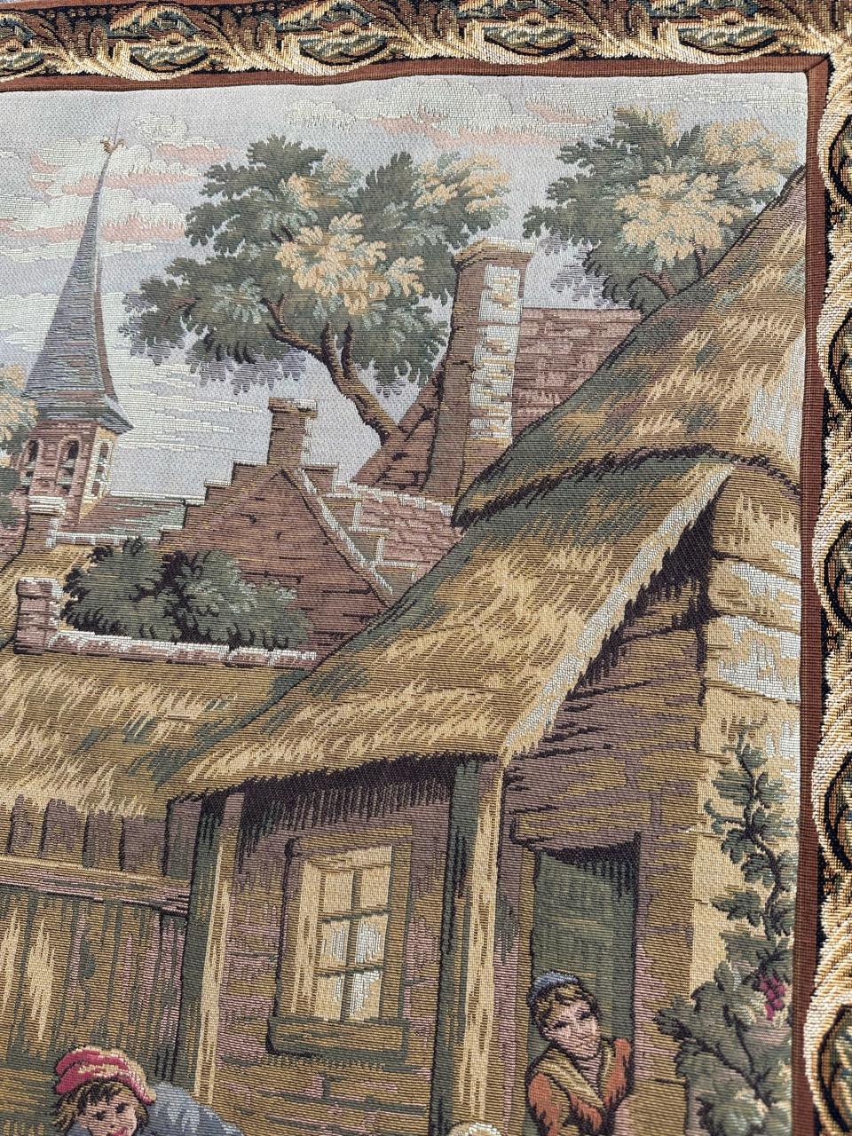 Bonito Tapiz Jacquard Estilo Aubusson Francés 