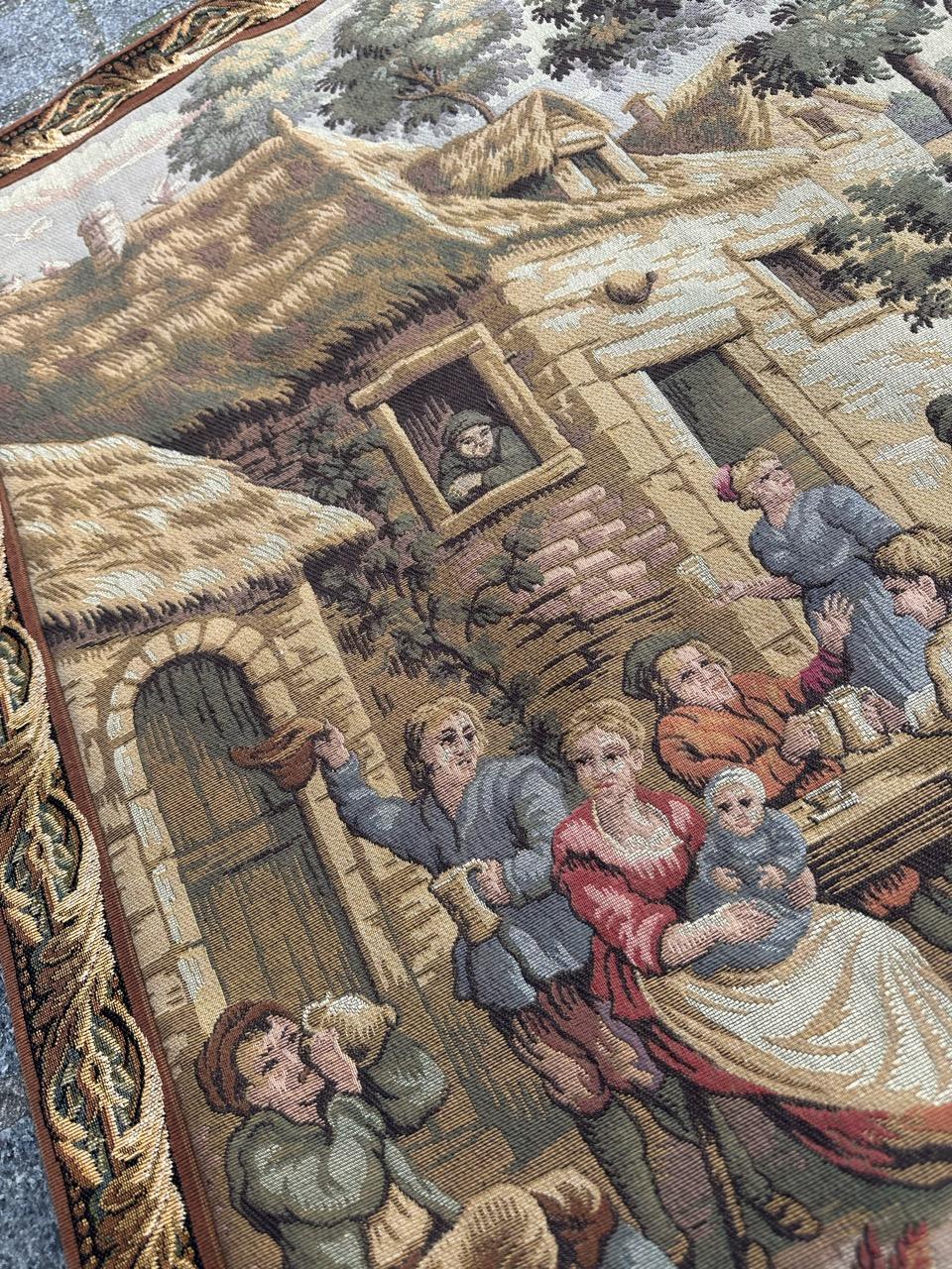 Bonito Tapiz Jacquard Estilo Aubusson Francés 