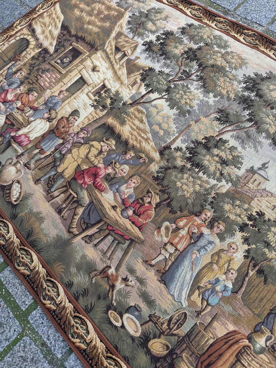 Bonito Tapiz Jacquard Estilo Aubusson Francés 