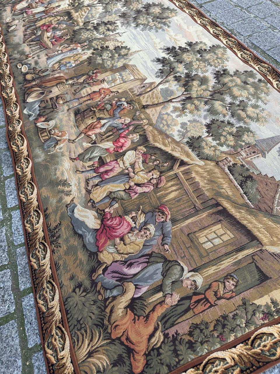 Bonito Tapiz Jacquard Estilo Aubusson Francés 