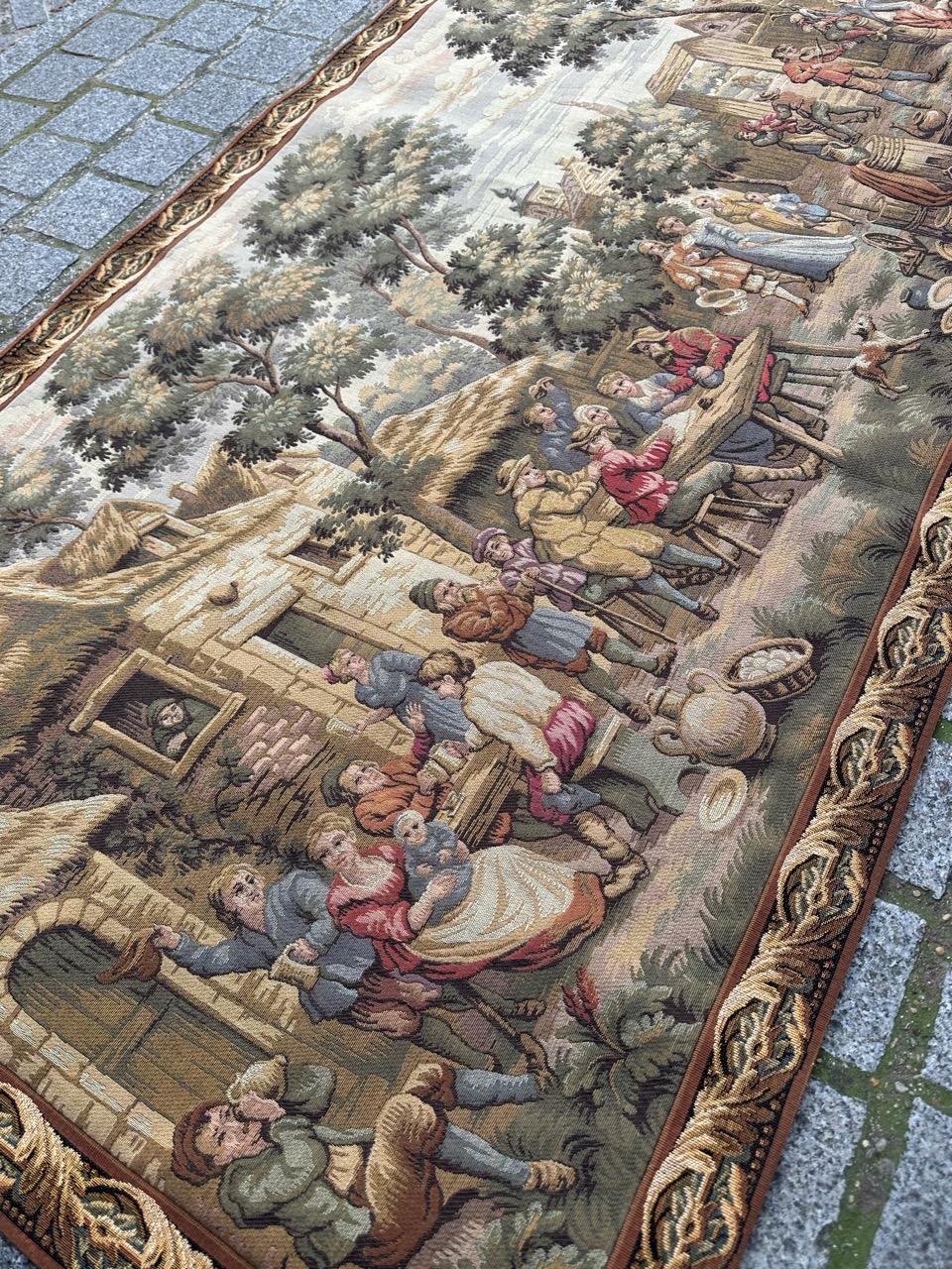 Bonito Tapiz Jacquard Estilo Aubusson Francés 