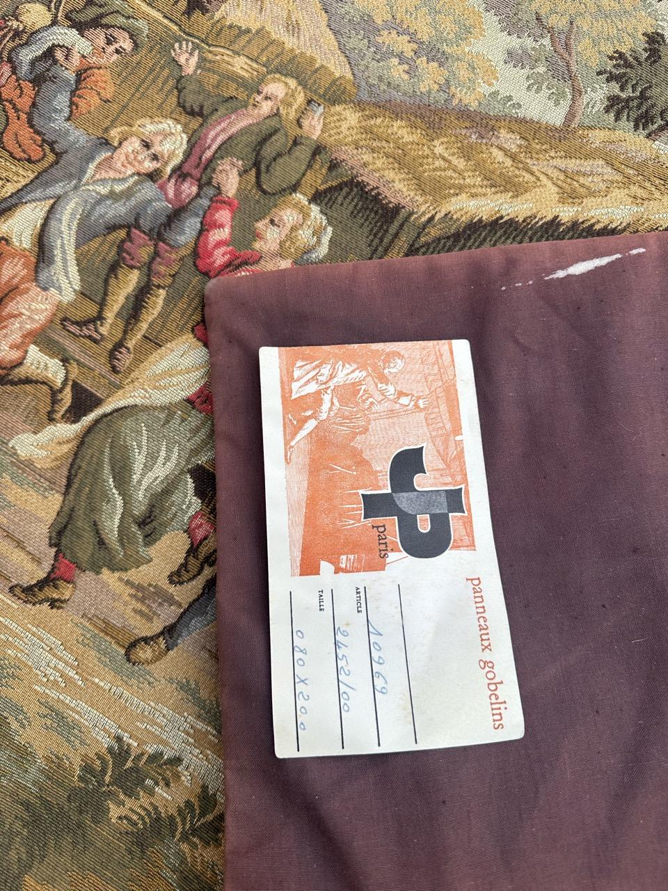 Bonito Tapiz Jacquard Estilo Aubusson Francés 
