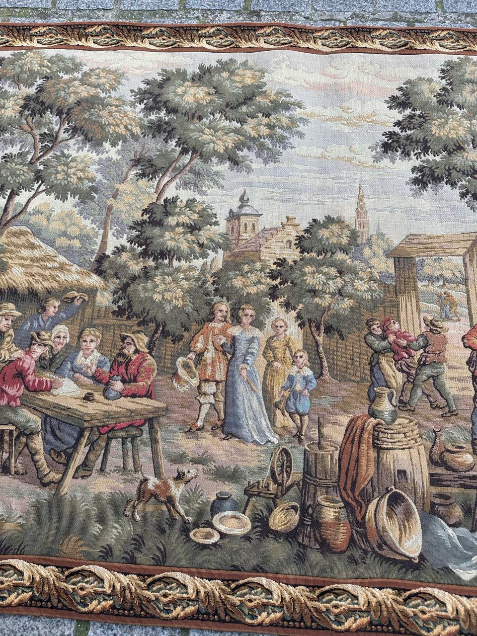Bonito Tapiz Jacquard Estilo Aubusson Francés 