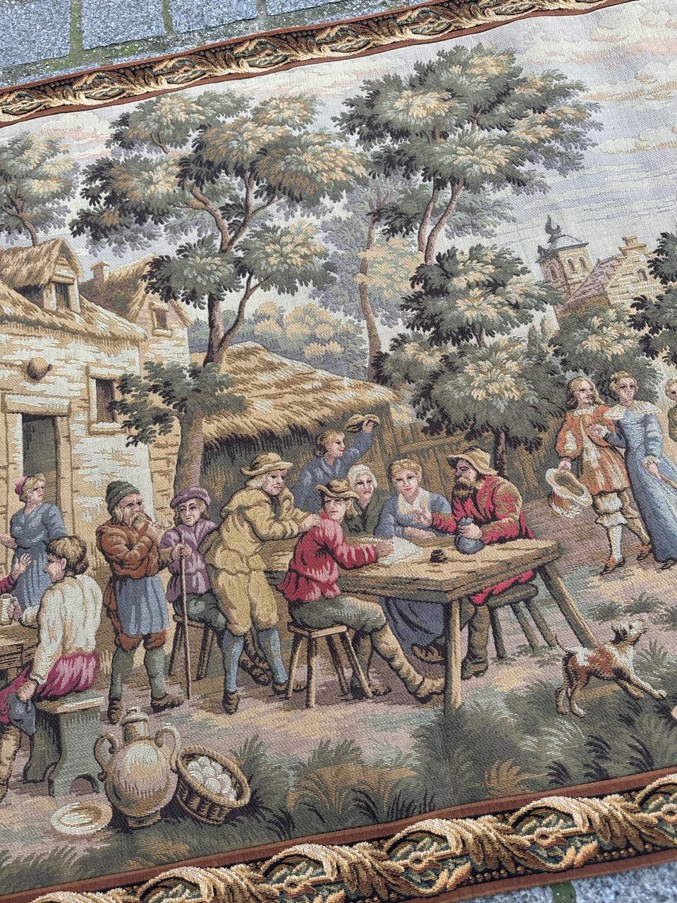 Bonito Tapiz Jacquard Estilo Aubusson Francés 