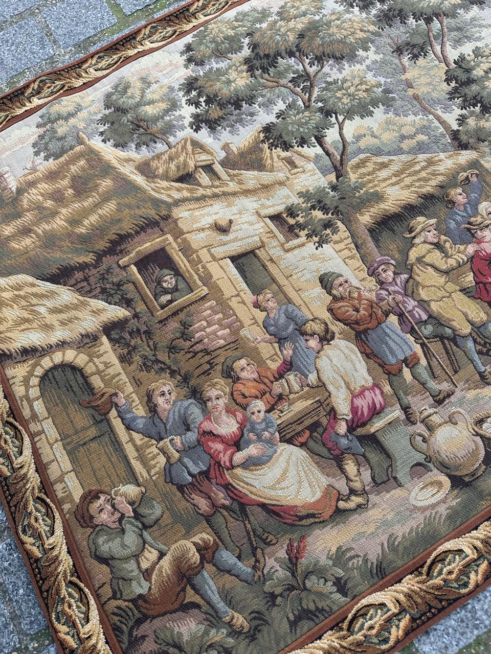Bonito Tapiz Jacquard Estilo Aubusson Francés 