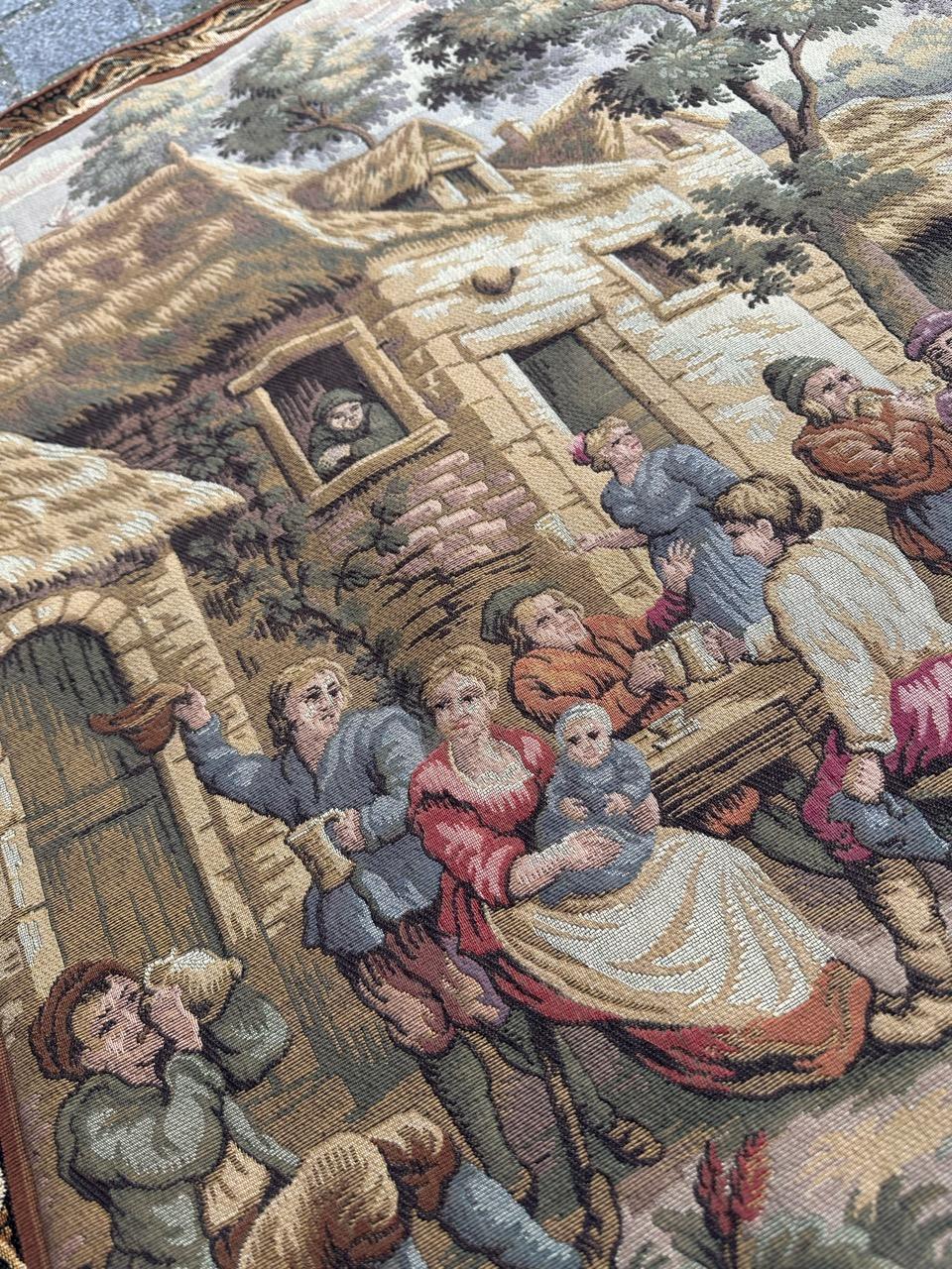 Bonito Tapiz Jacquard Estilo Aubusson Francés 