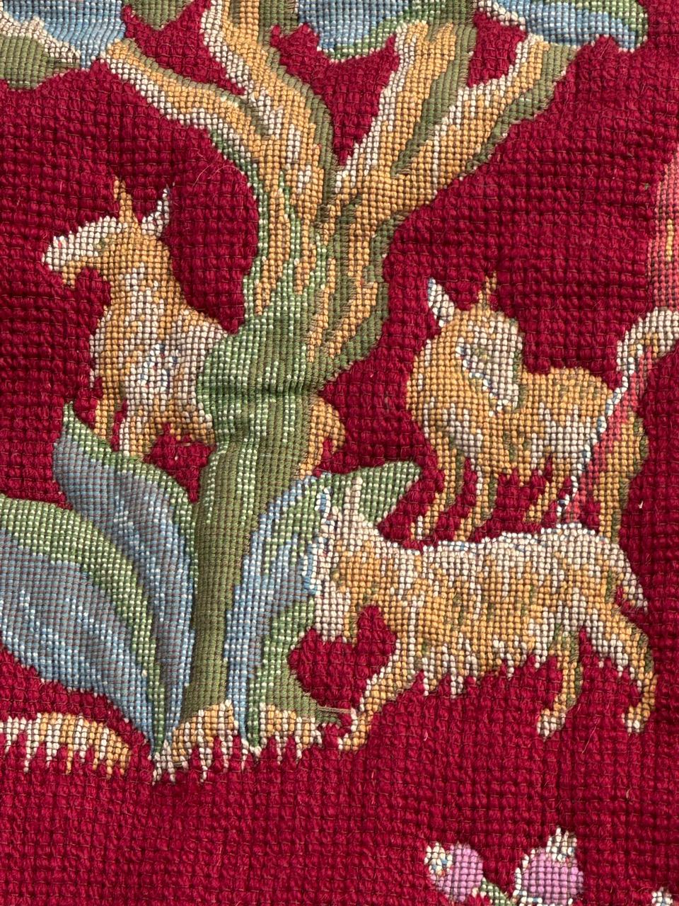Nice French Aubusson Style Medieval Design Jaquar Tapestry For Sale 7
