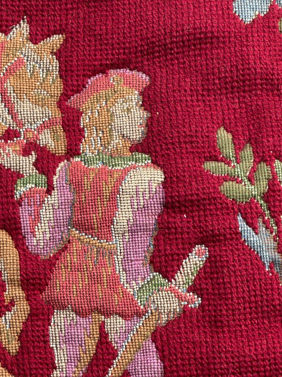 Nice French Aubusson Style Medieval Design Jaquar Tapestry For Sale 9