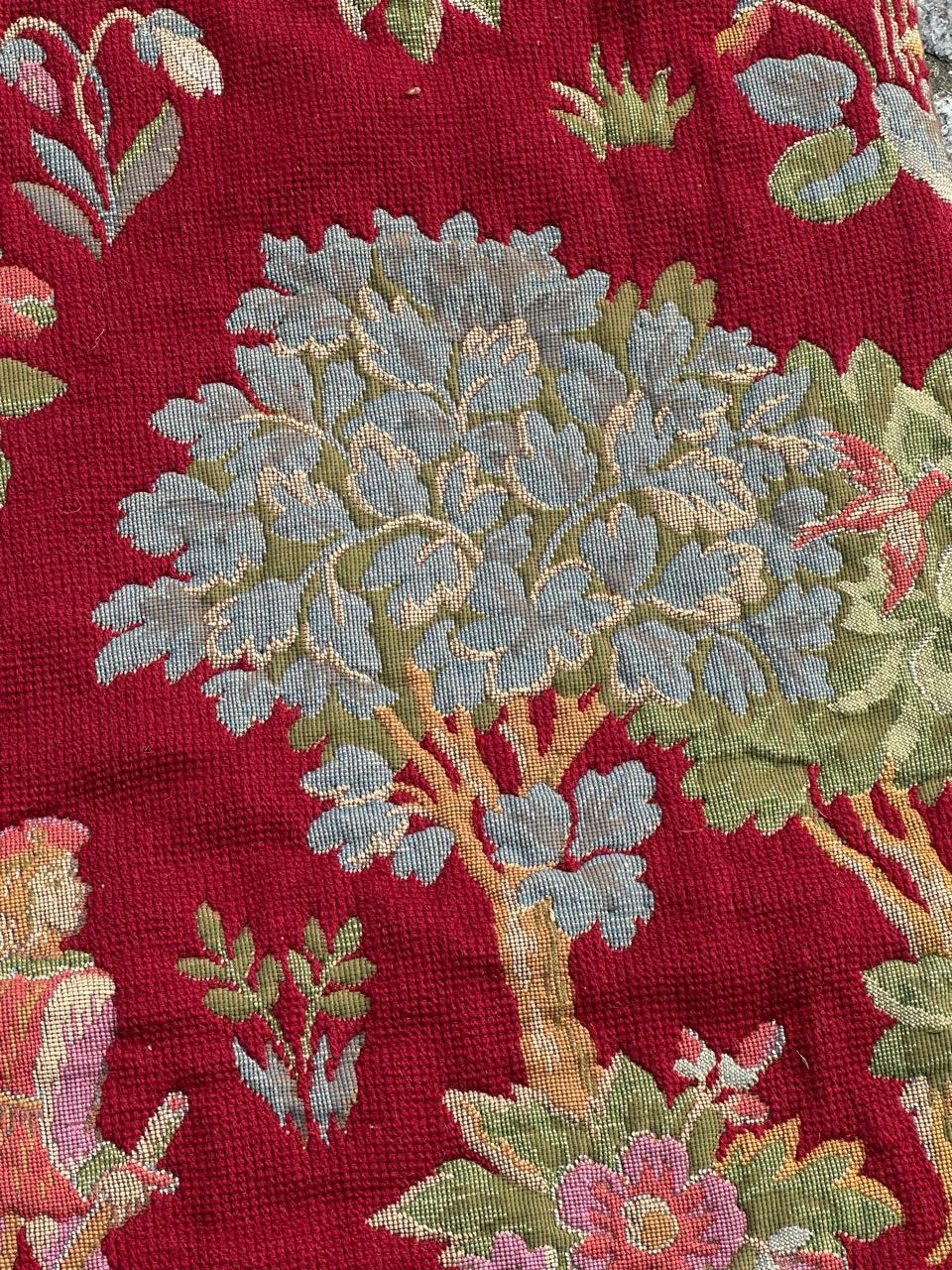 Nice French Aubusson Style Medieval Design Jaquar Tapestry For Sale 11