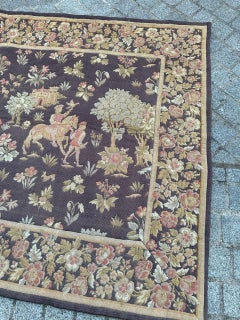 Bobyrug’s Nice French Aubusson Style Medieval Design Jaquar Tapestry