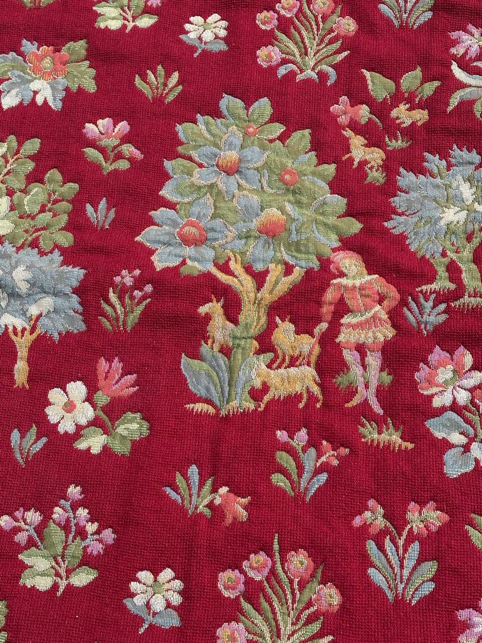 Nice French Aubusson Style Medieval Design Jaquar Tapestry For Sale 14