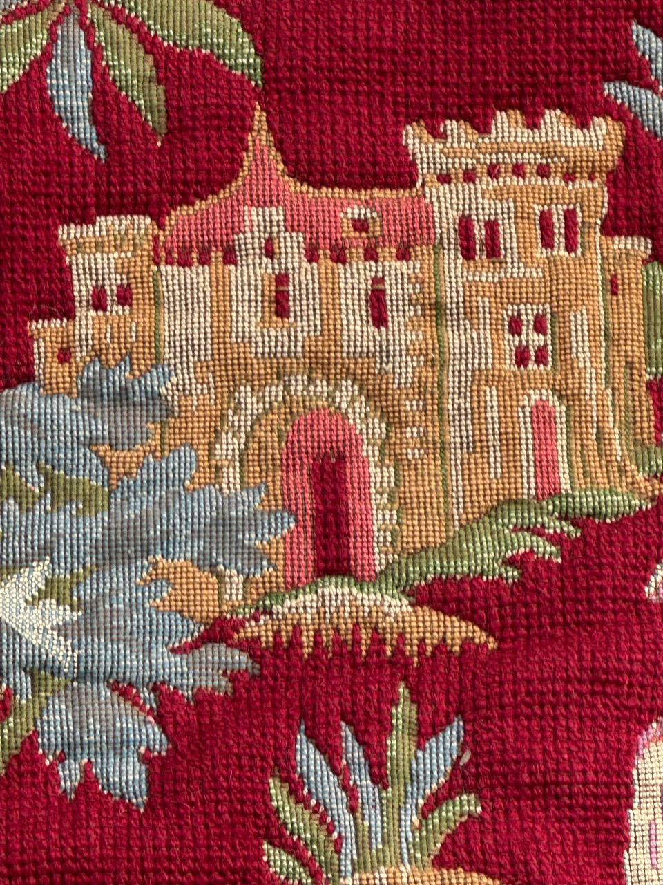 Wool Nice French Aubusson Style Medieval Design Jaquar Tapestry For Sale