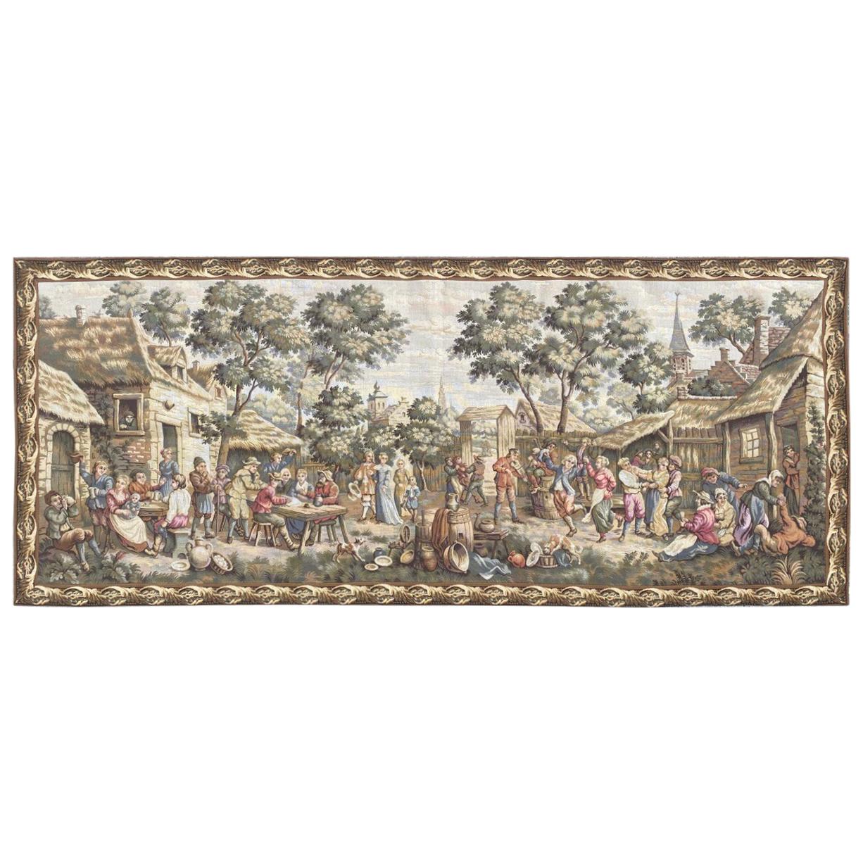 Bobyrug's Nice French Jaquar Gobelin Aubusson Style Tapisserie