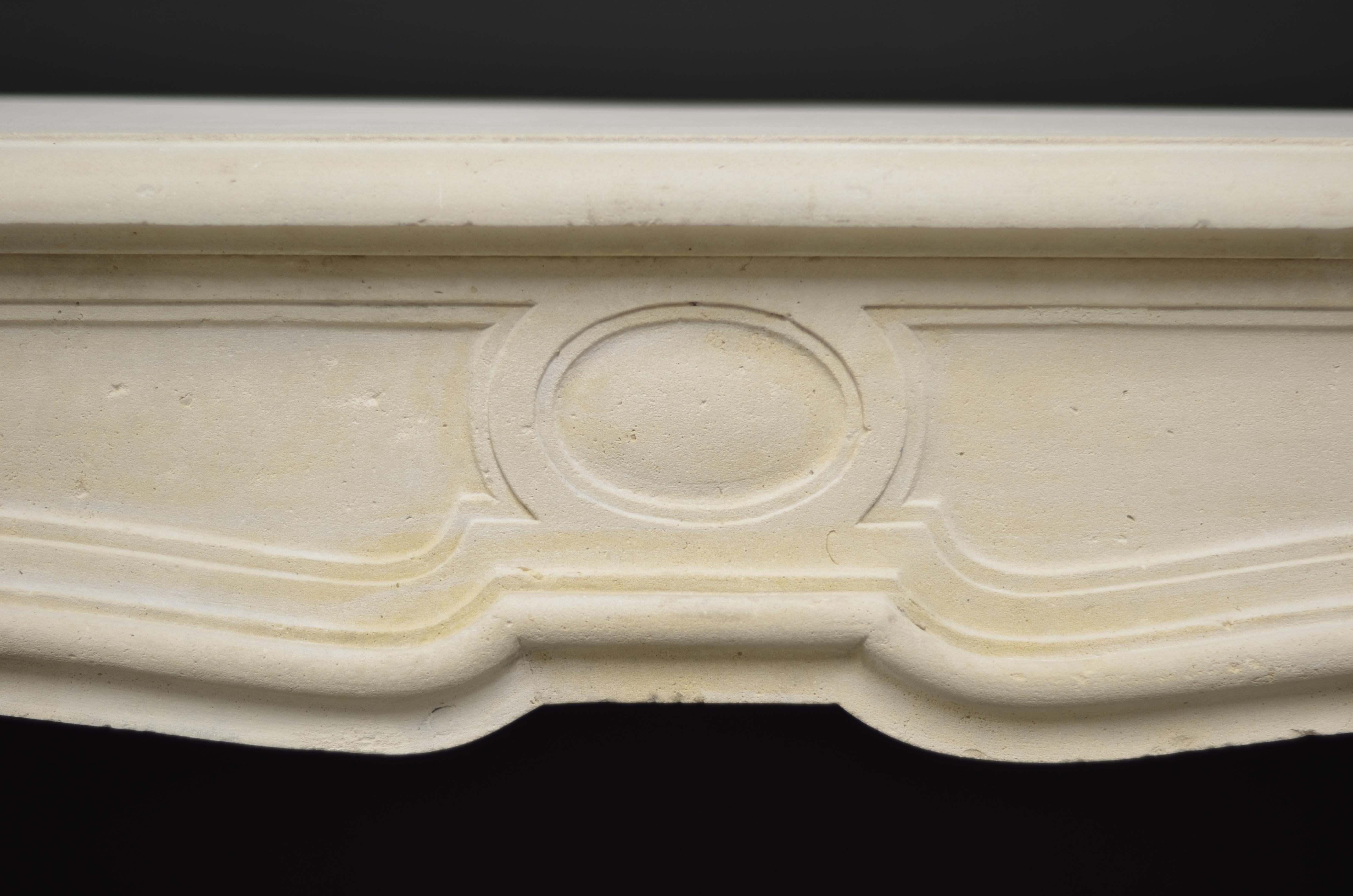 Limestone Nice French Louis XV Fireplace Mantel For Sale