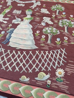 Bobyrug's Nice French Modern Aubusson Tapestry von Madeleine LUKA