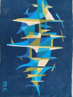 Bobyrug's Nice French Modern Tapestry with a Design of Gilles Duvert (Tapisserie française moderne avec un design de Gilles Duvert)