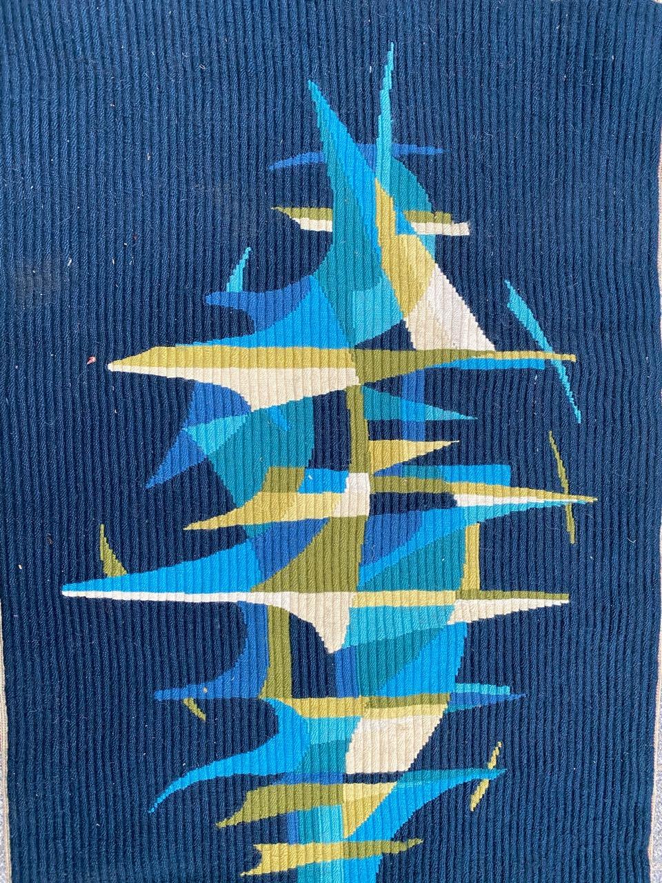 Moderne Bobyrug's Nice French Modern Tapestry with a Design of Gilles Duvert (Tapisserie française moderne avec un design de Gilles Duvert) en vente