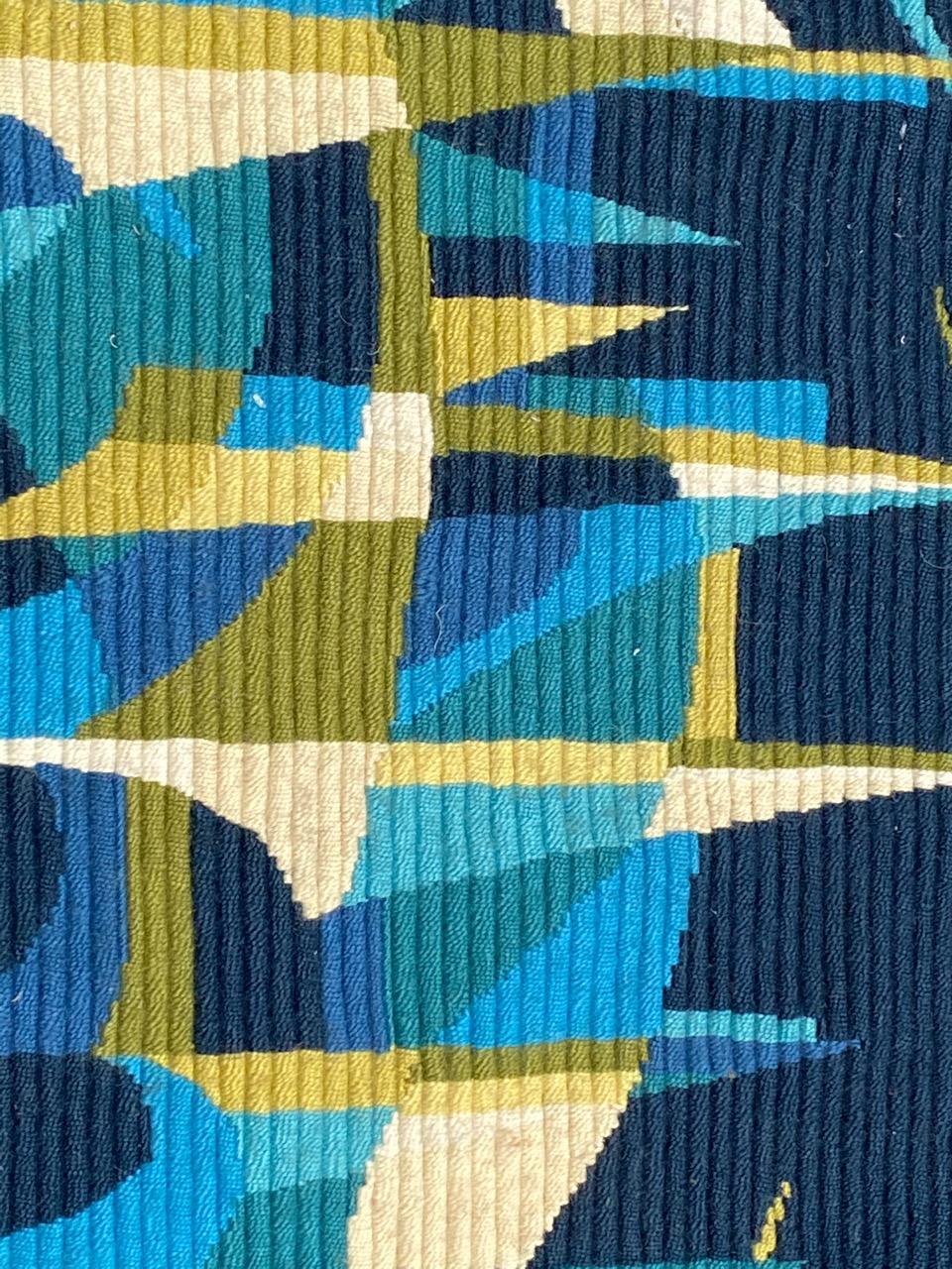 Français Bobyrug's Nice French Modern Tapestry with a Design of Gilles Duvert (Tapisserie française moderne avec un design de Gilles Duvert) en vente