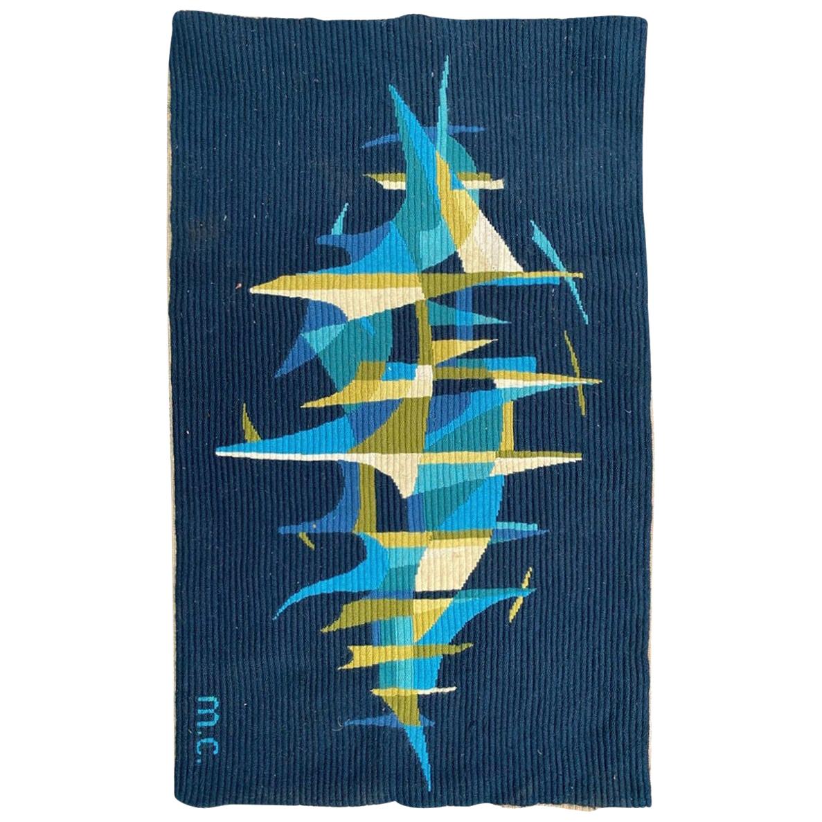 Nice French Modern Tapestry with a Design of Gilles Duvert