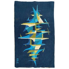 Bobyrug’s Nice French Modern Tapestry with a Design of Gilles Duvert