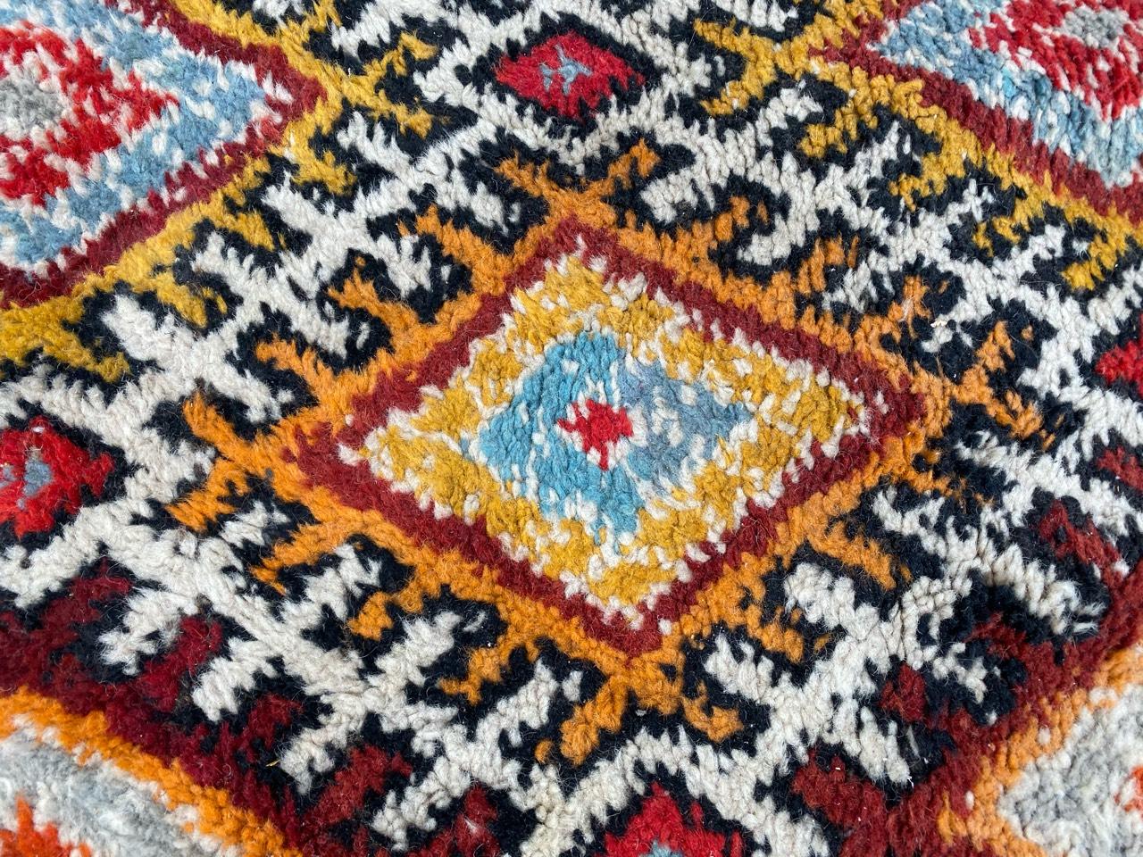 Nice Geometrical Design Berbere Moroccan Rug For Sale 1