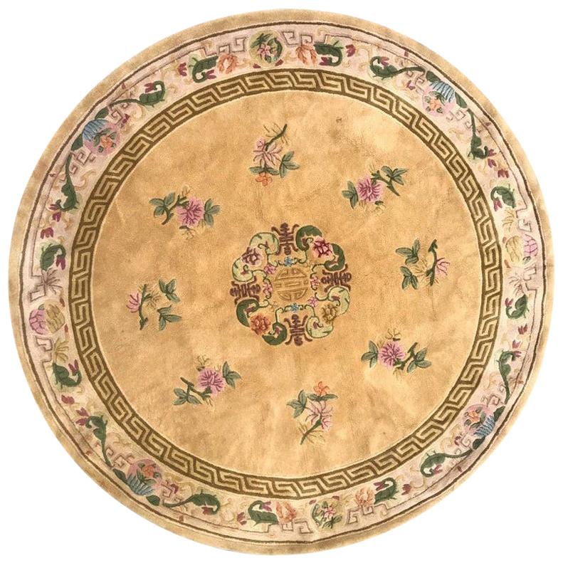 Nice Hand Tufted Round Chinese Hand Tufted Rug For Sale at 1stDibs