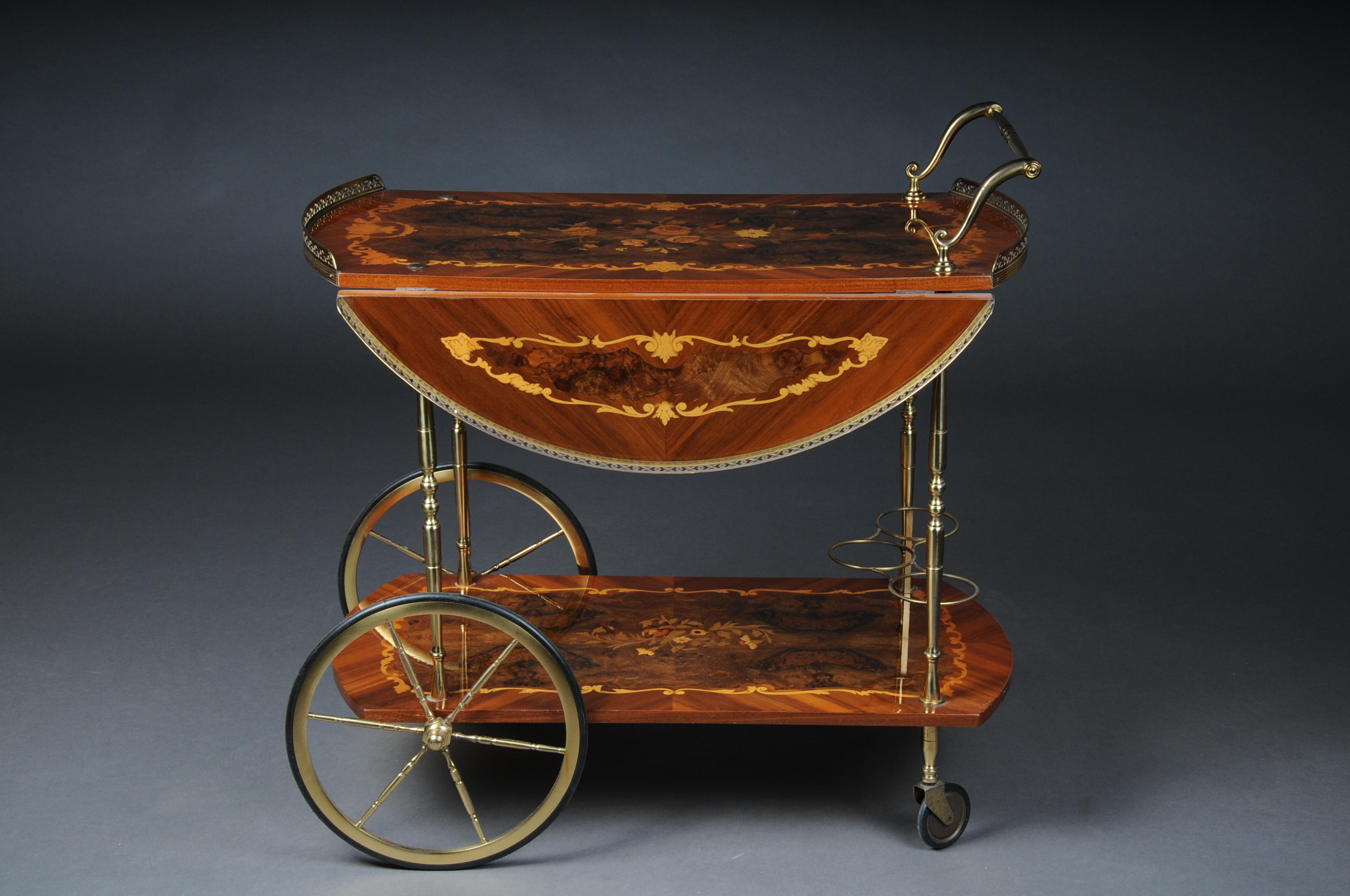 Nice Italian Bar Trolley / Serving Trolley, Inlaid 2
