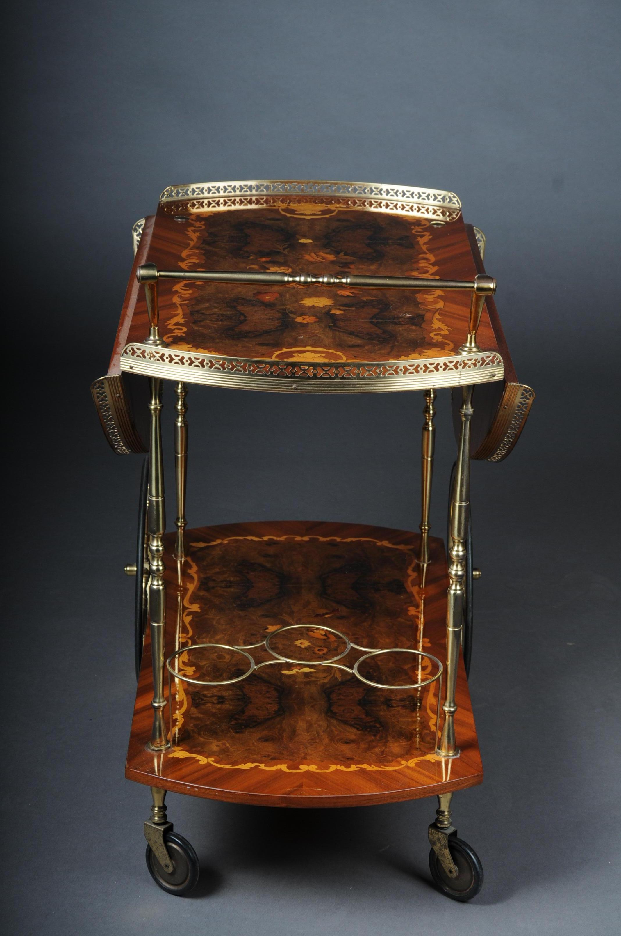 Nice Italian Bar Trolley / Serving Trolley, Inlaid 4