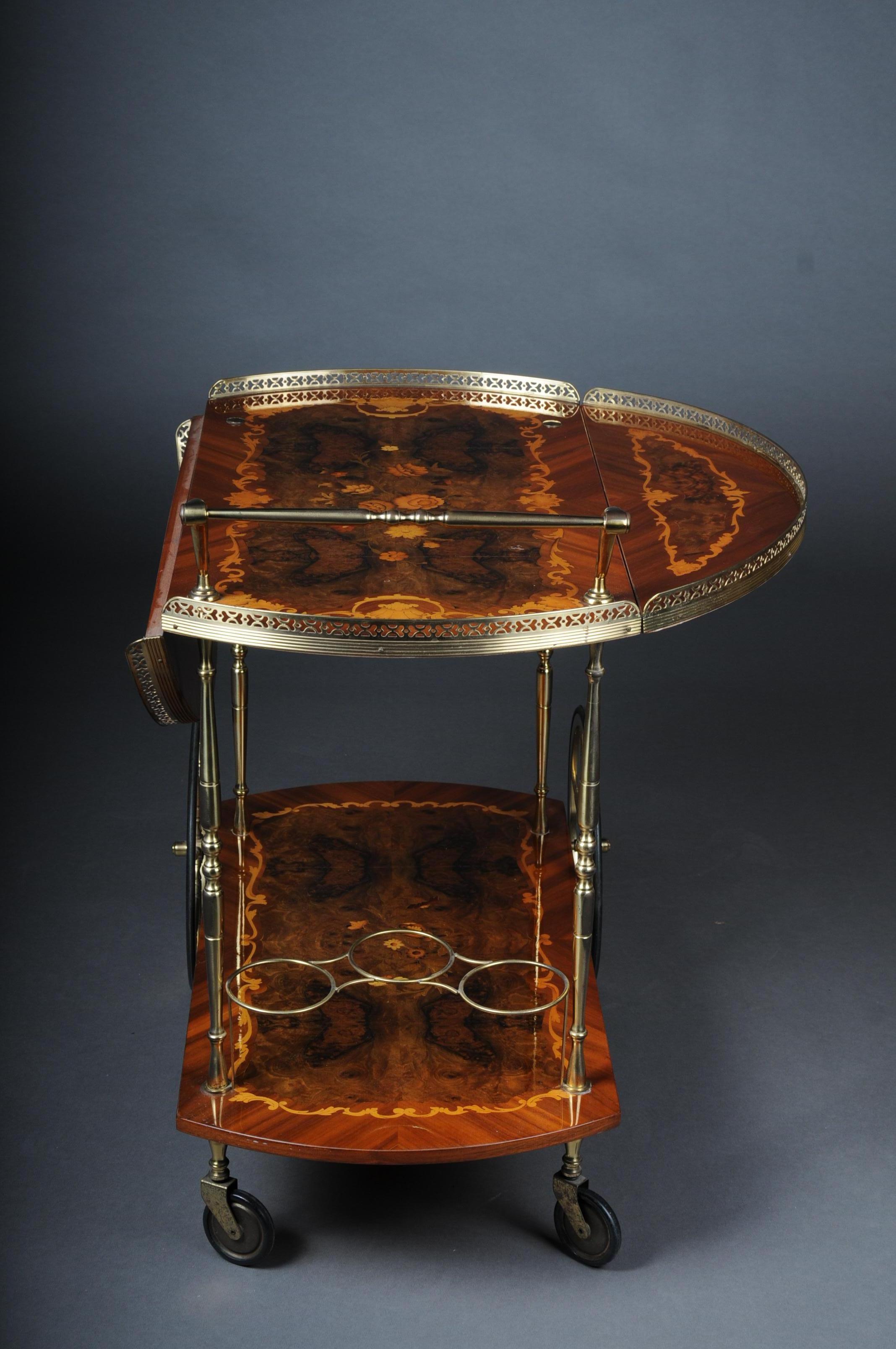 Nice Italian Bar Trolley / Serving Trolley, Inlaid 6