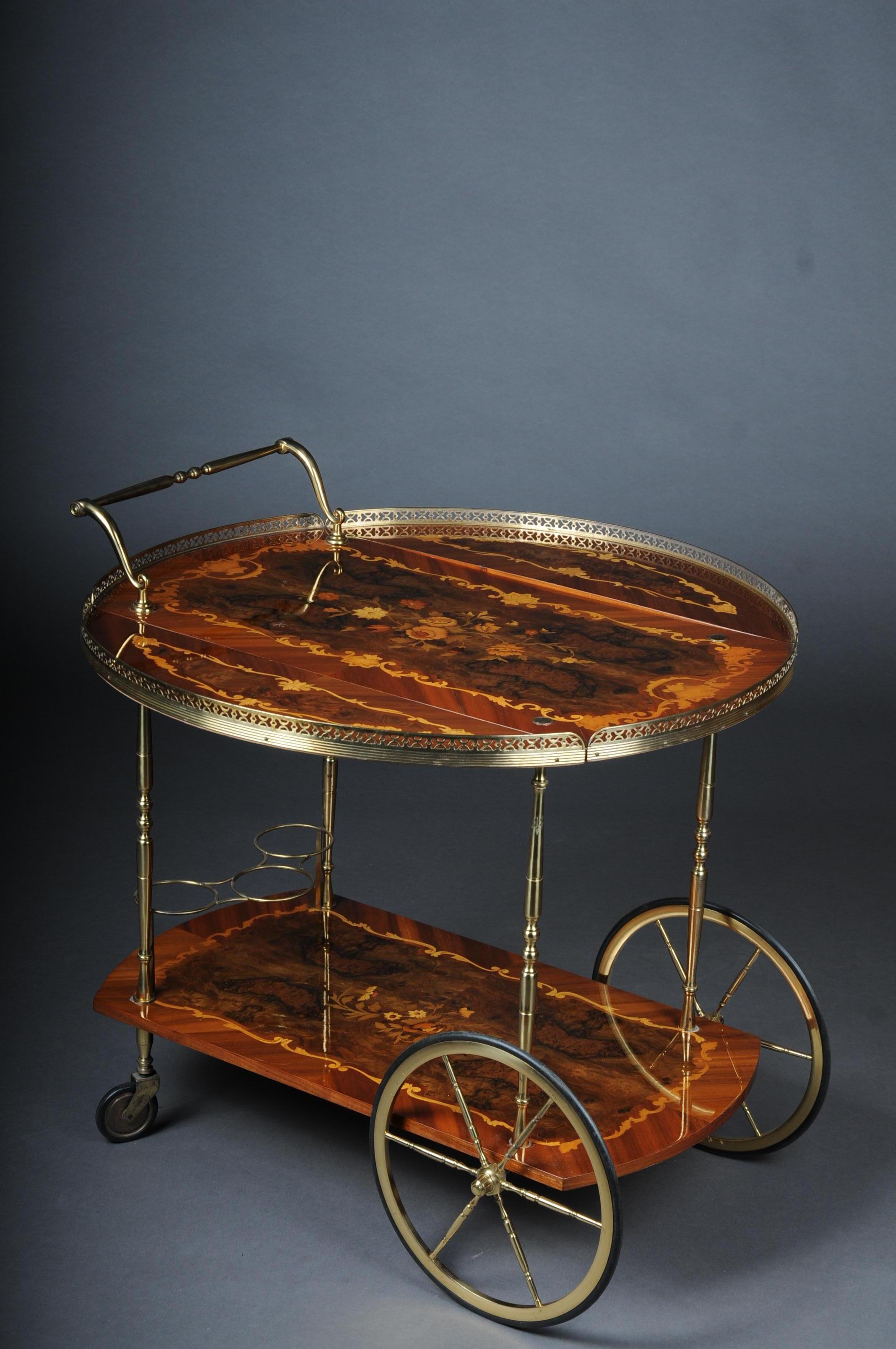 Nice Italian Bar Trolley / Serving Trolley, Inlaid 7