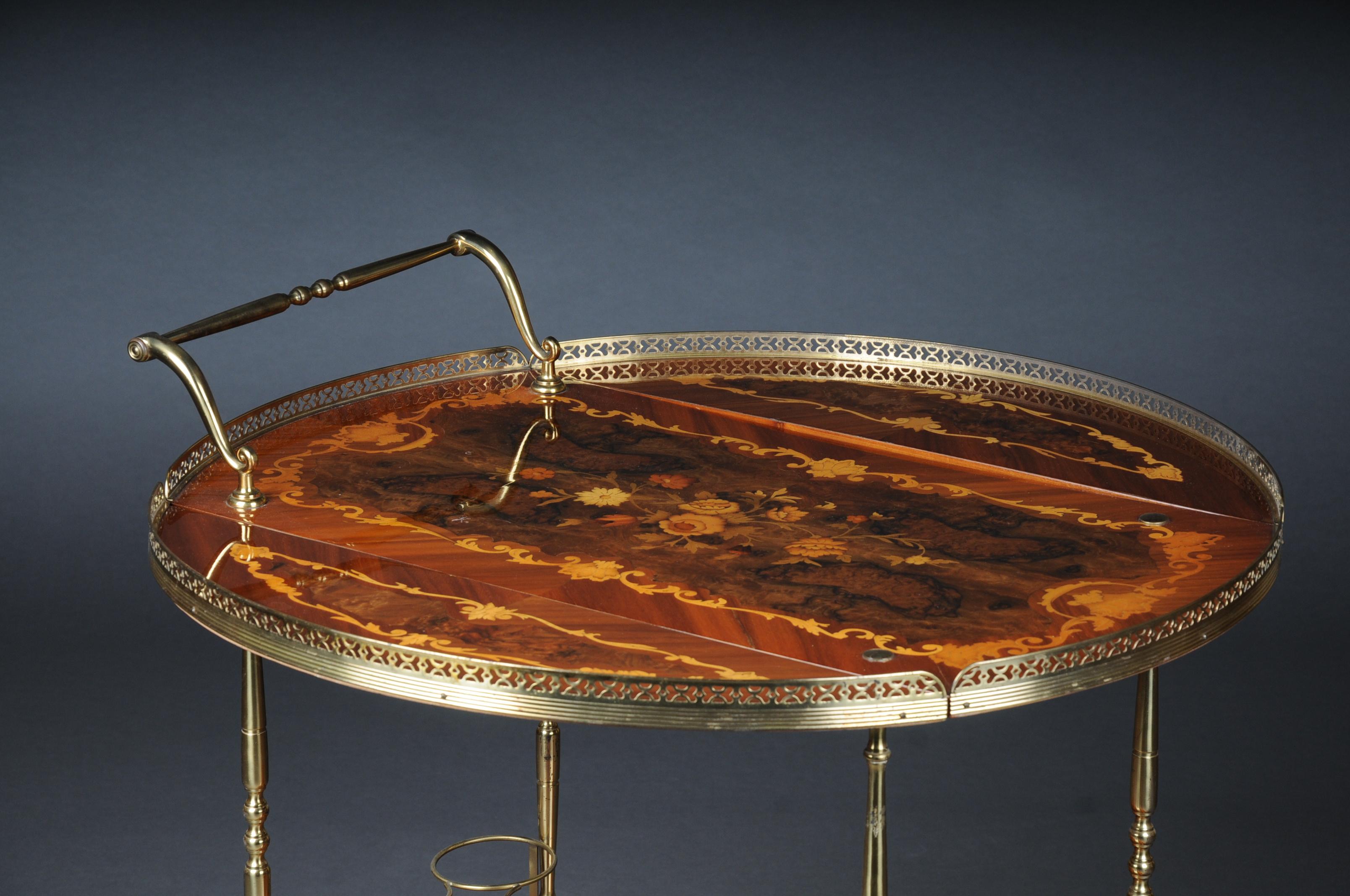 Nice Italian Bar Trolley / Serving Trolley, Inlaid 8