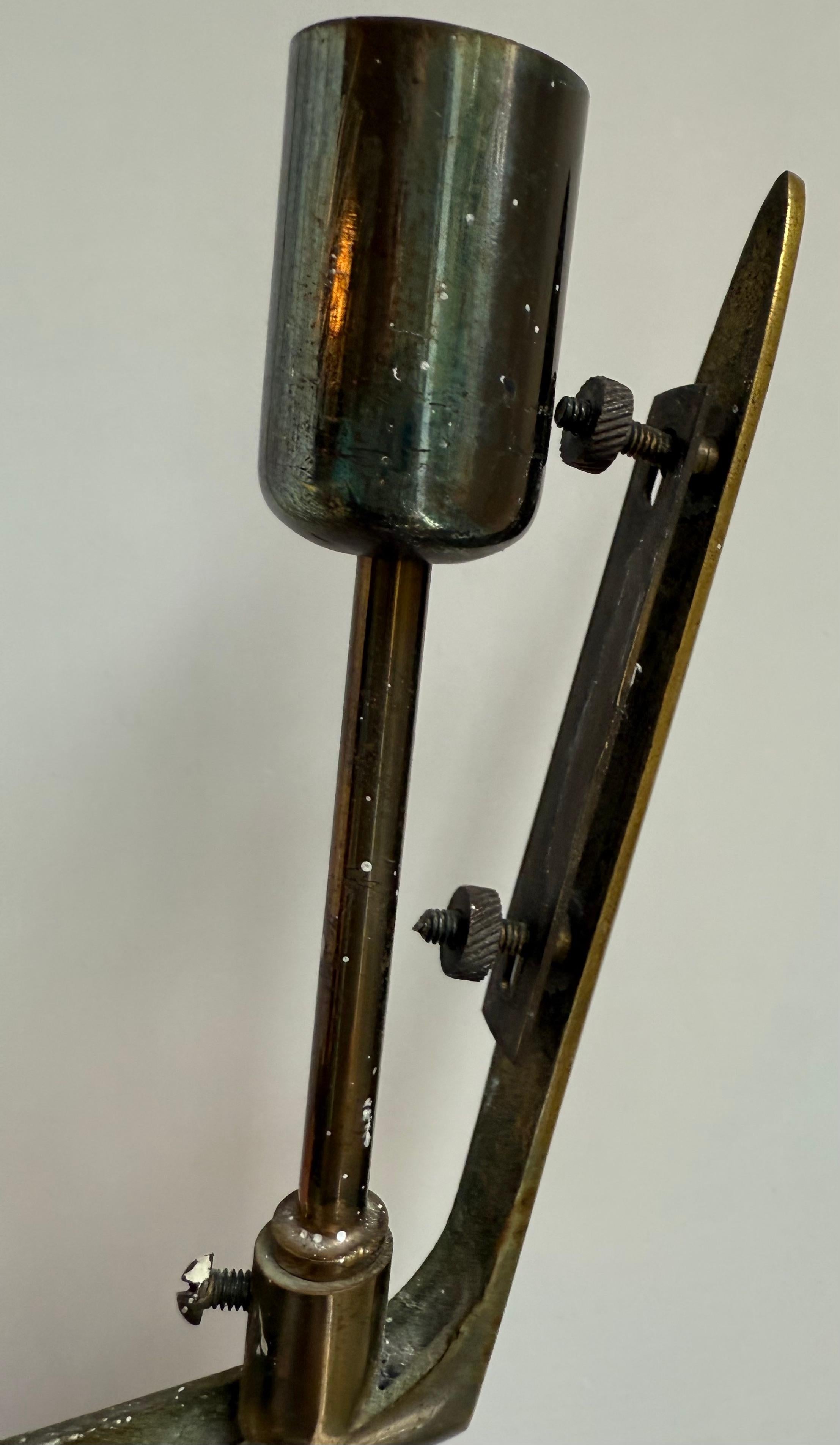 belle applique italiane in vetro e ottone in vendita 8