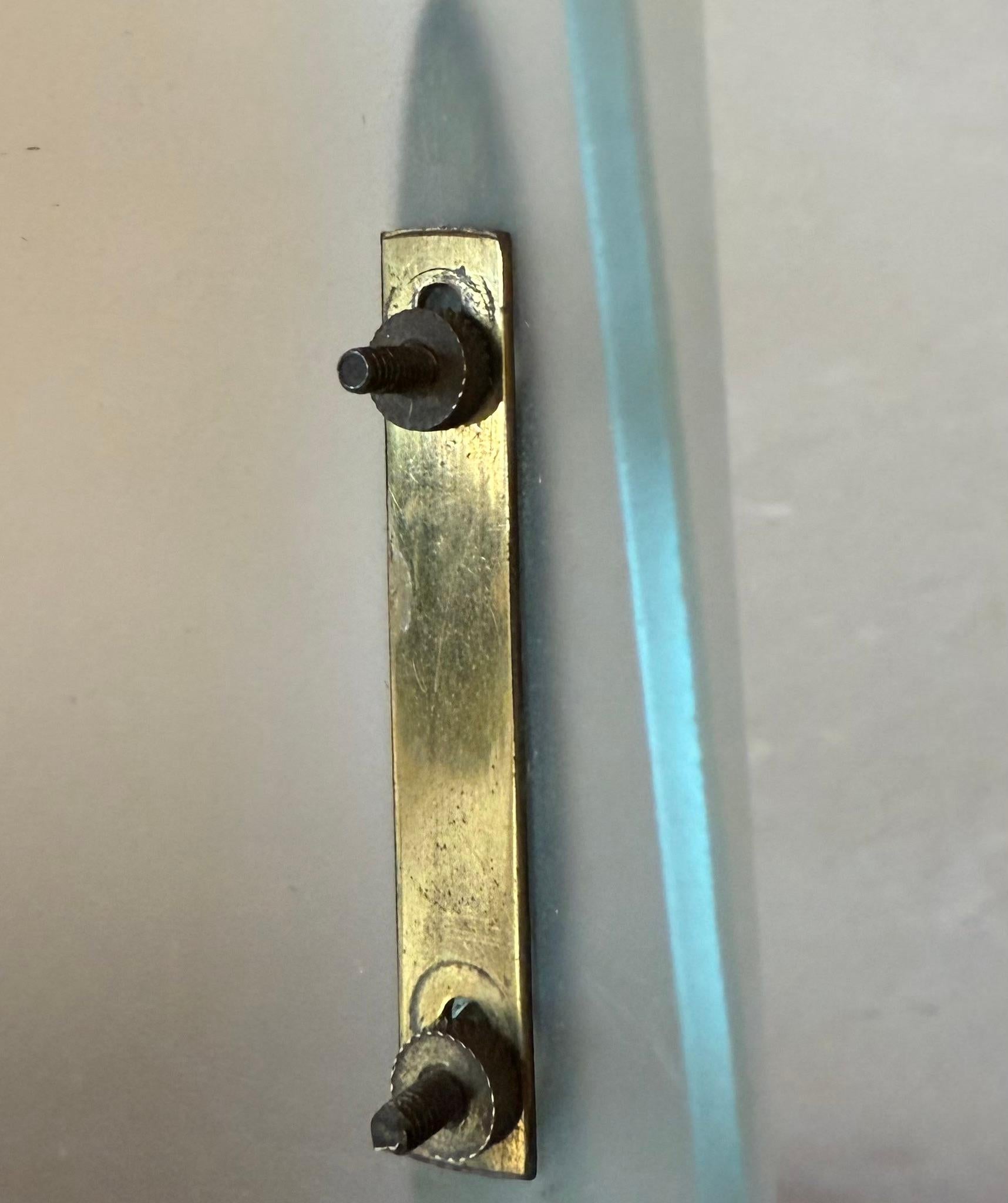 belle applique italiane in vetro e ottone in vendita 9