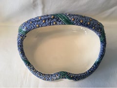 Nice Karlsruhe Majolika Ceramic Art Nouveau Flower Basket by Max Heinze