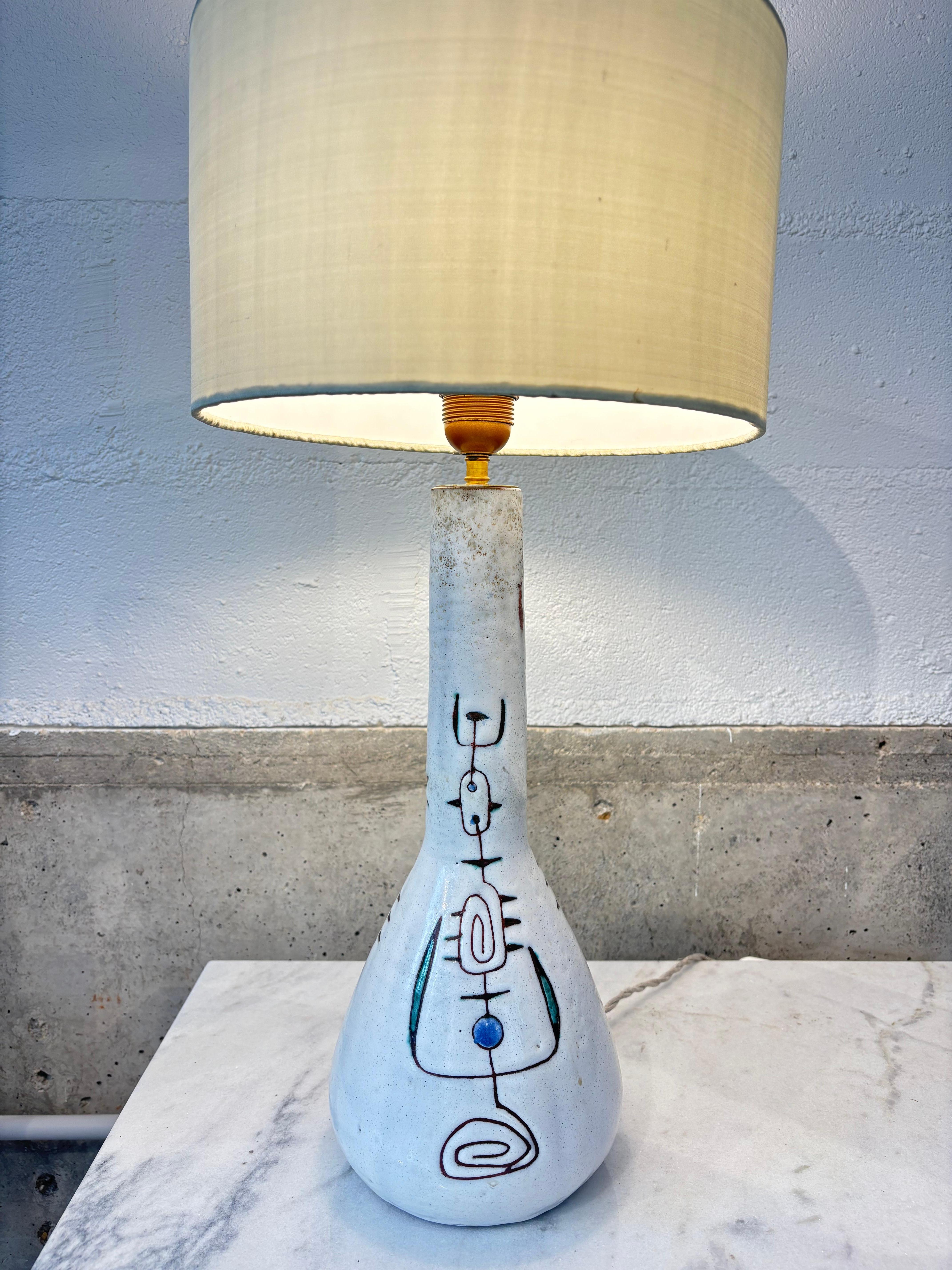 Mid-Century Modern Nice lamp by Jean Rivier For Sale