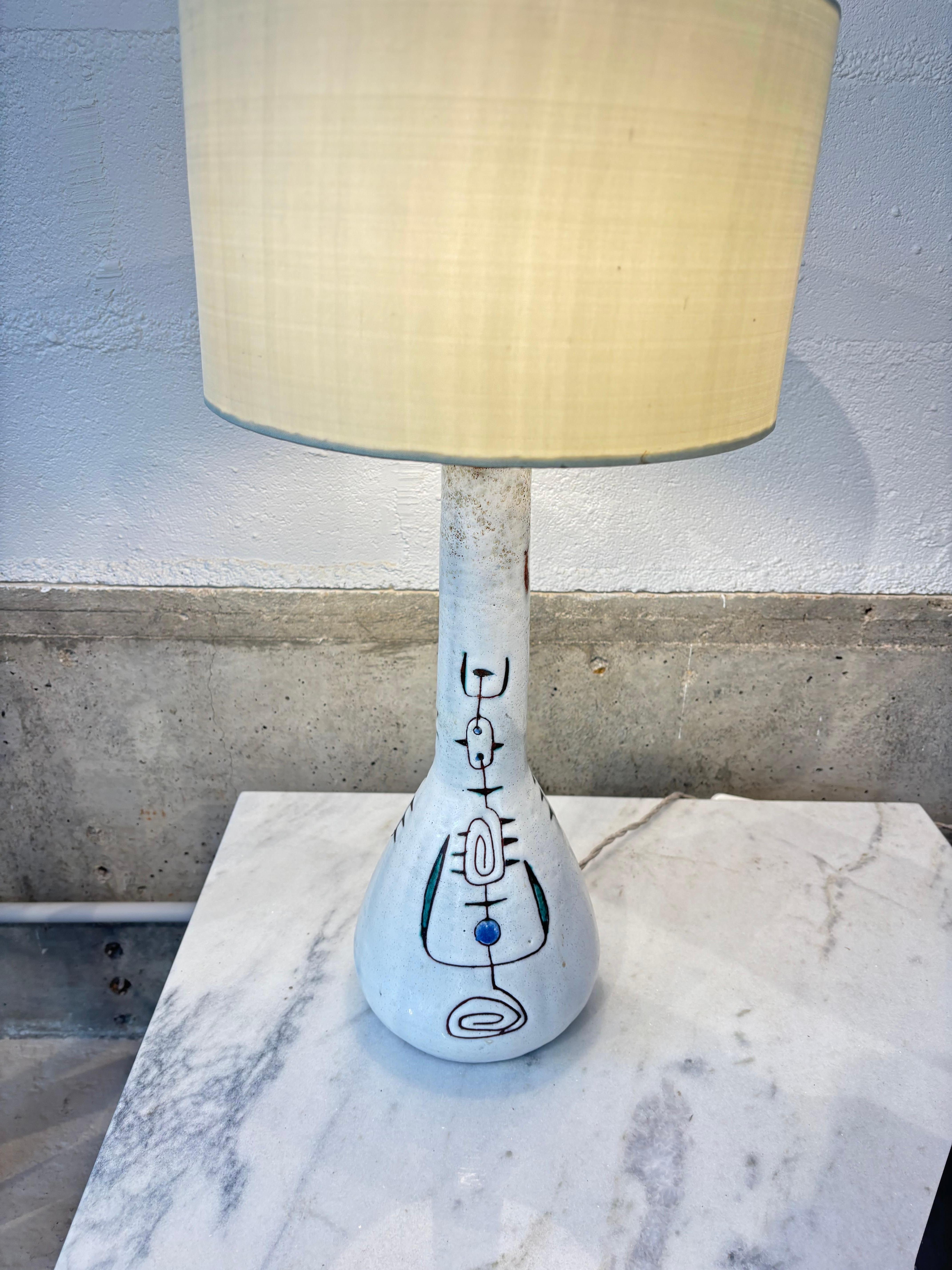 French Nice lamp by Jean Rivier For Sale