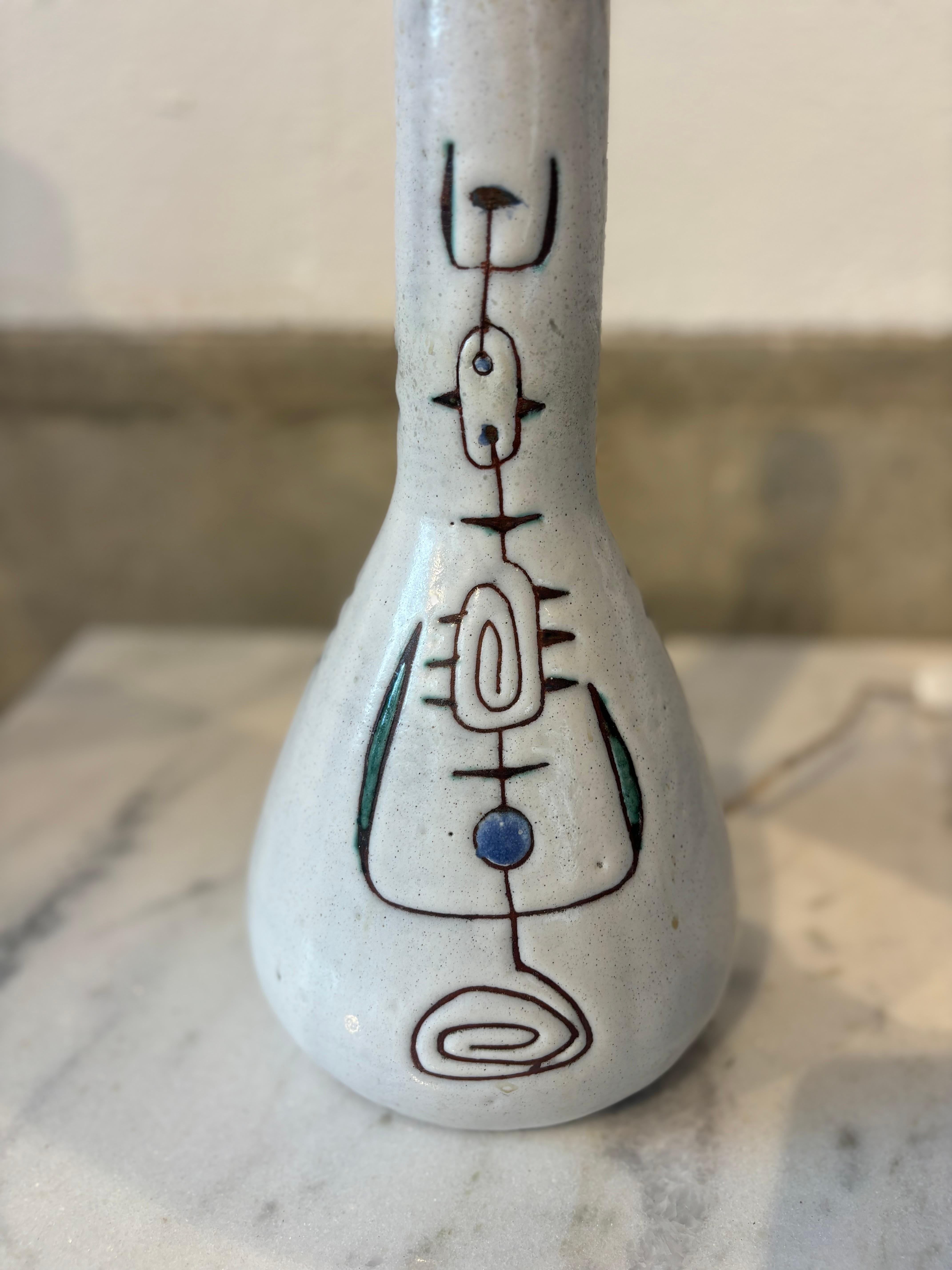 Ceramic Nice lamp by Jean Rivier For Sale