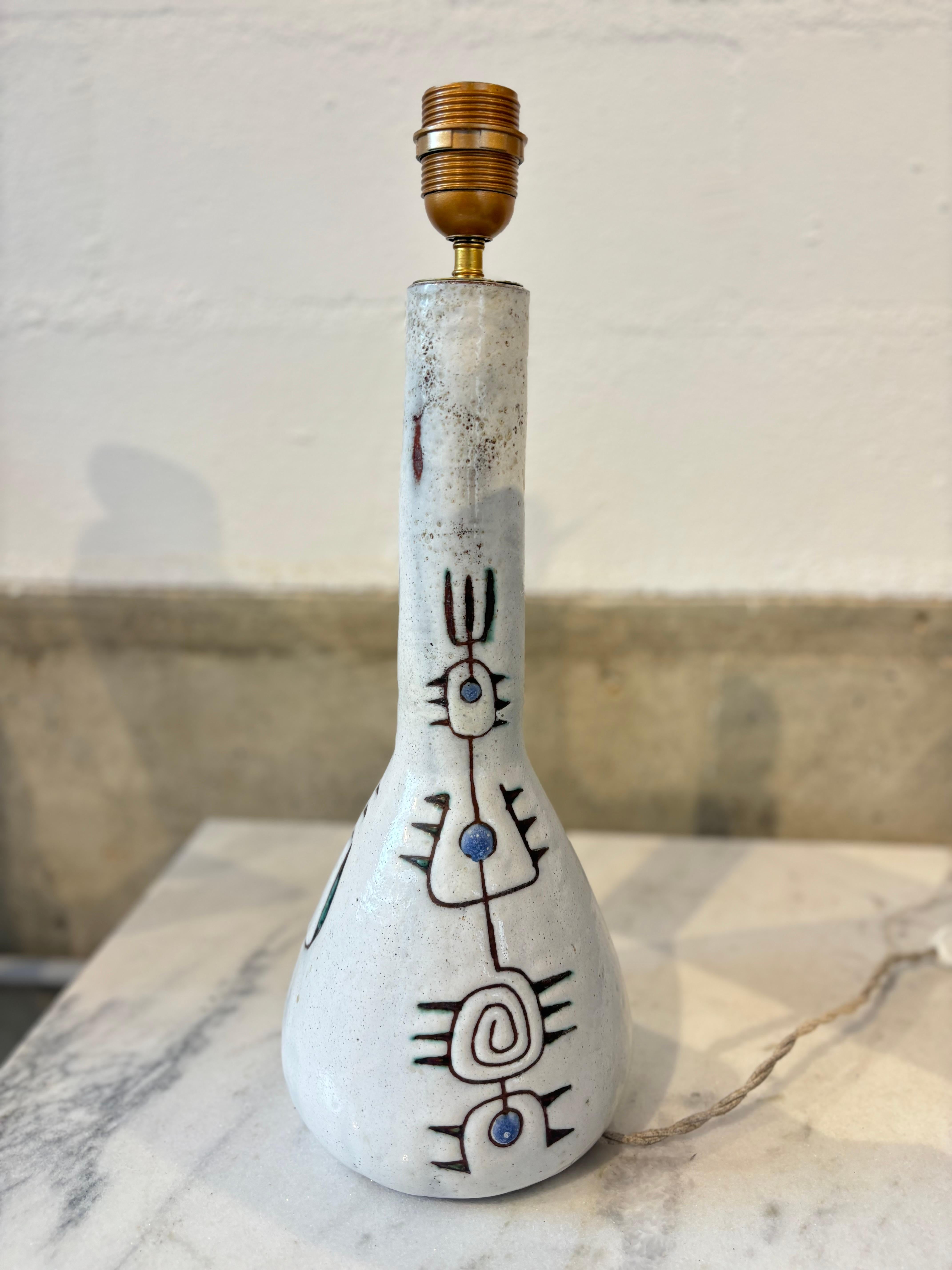 Nice lamp by Jean Rivier For Sale 1