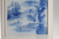 Nice Landscape Chinese Porcelain Plaque PROC in Blue and White