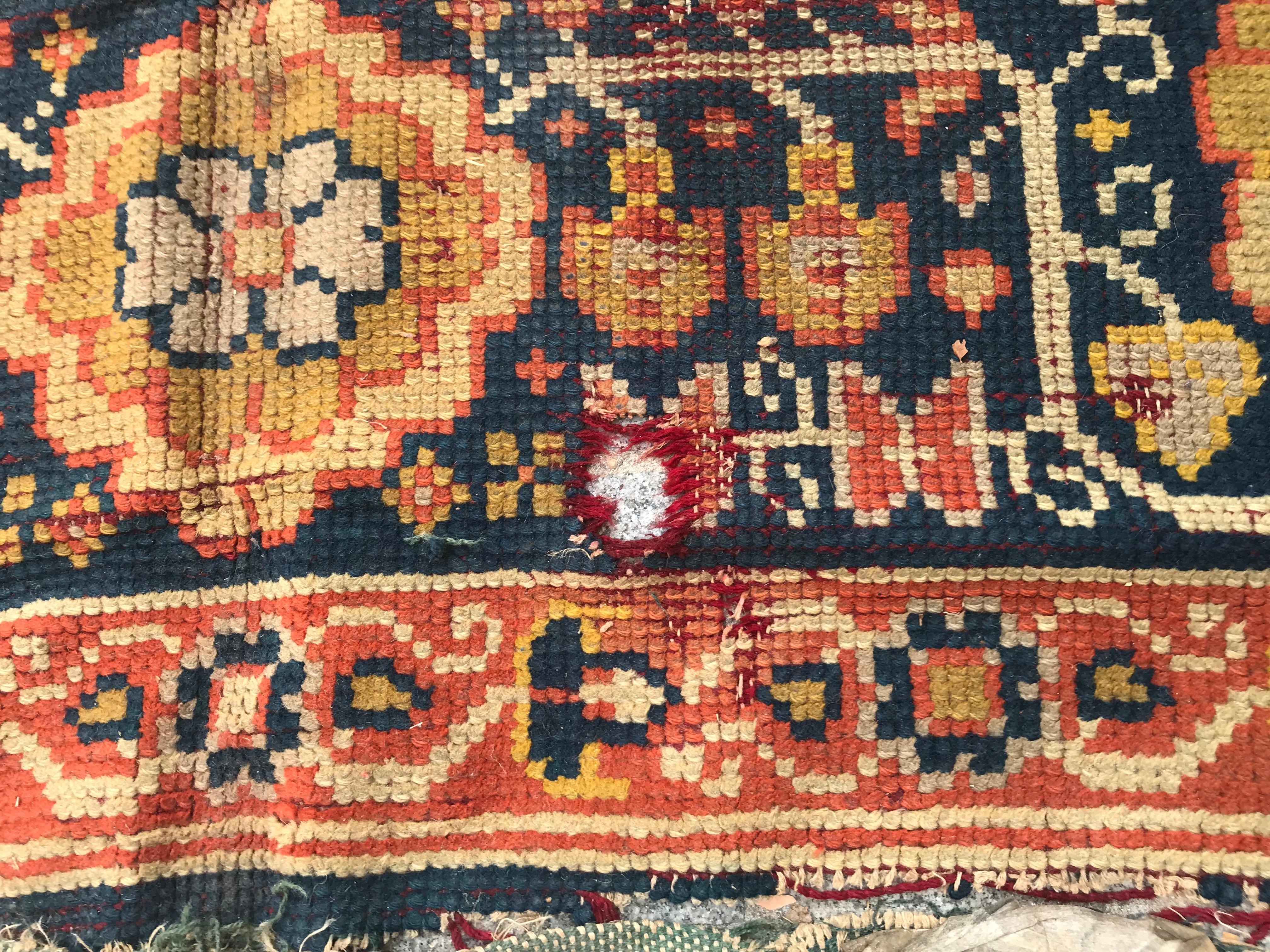 Victorian Nice Large Antique Donegal European Rug