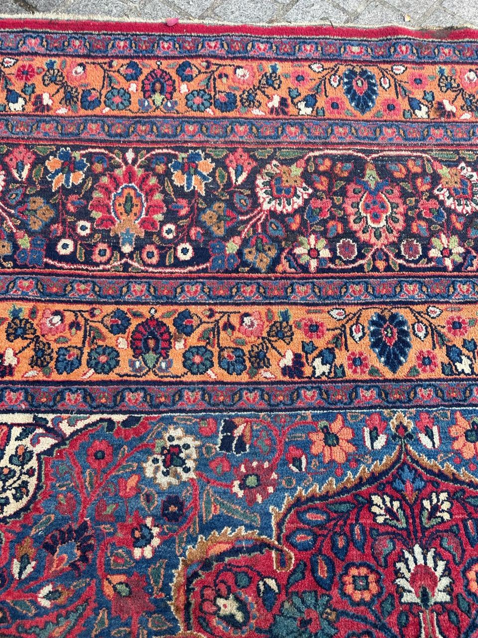 Bobyrug’s Nice Large Antique Dorokhsh Rug In Good Condition For Sale In Saint Ouen, FR